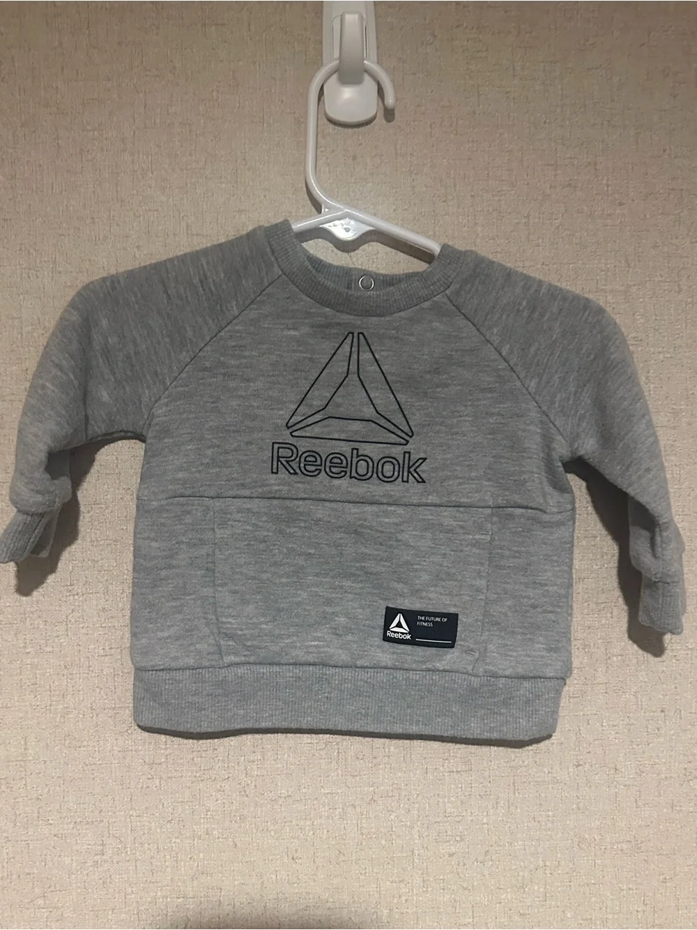 Reebok Kids 0/3M Gray Logo Sweatshirt Crewneck